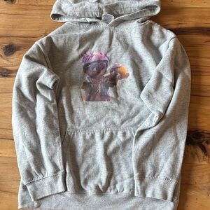 Delta Gray Kids Hoodie with Cartoon Print